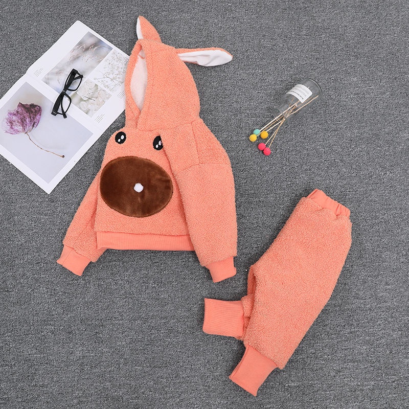 Bộ quần áo mùa thu đông ấm áp dễ thương cho bé gái 2021