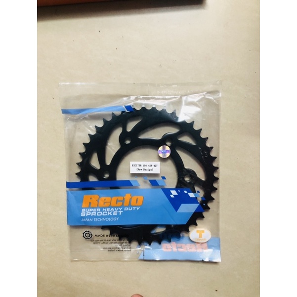 Nhông Sên Dĩa Recto cho ex150 14T 42T 43T sên 9 li vàng gold