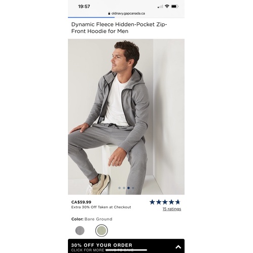 Áo Khoác Hoodie Nam Active Thể Thao ON