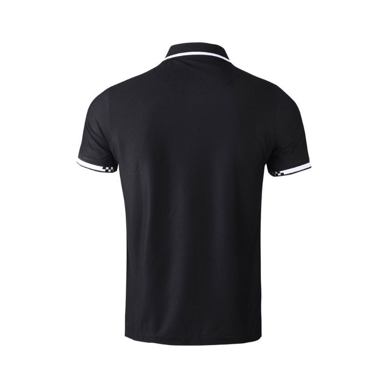 Áo caro polo lining 2 màu trắng đen