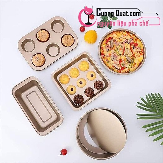 Khuôn Nướng Bánh Cao Cấp Chống Dính 5 Món (Giao Màu Ngẫu Nhiên)