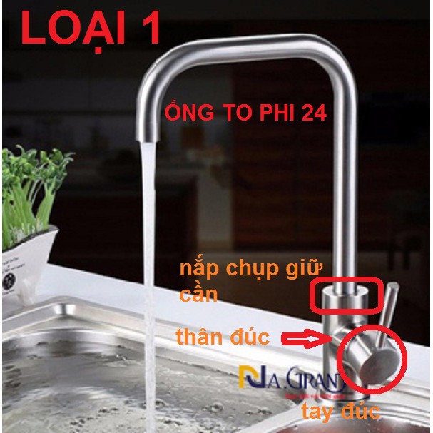 Vòi Rửa Chén Bát Nóng Lạnh INOX 304 N4001 NA.GRAND và 2 HÀNG LOẠI 1 BAO XÀI BAO ĐỔI MỚI 1 NĂM VÒI SỐ 7 A1