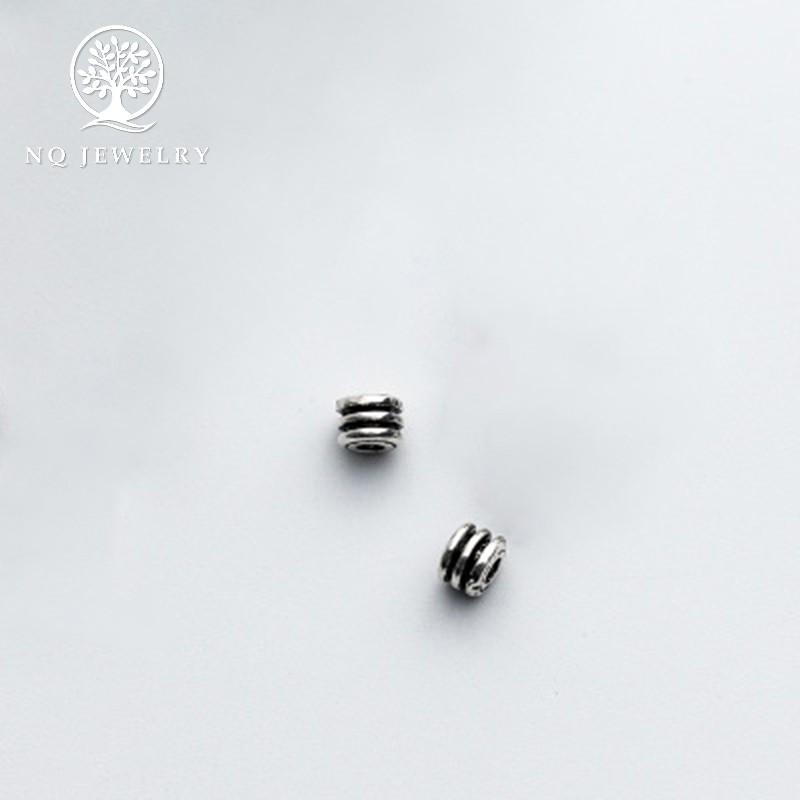 Combo 5 charm bạc chặn hạt họa tiết lo xo 3*3*4mm - NQ Jewelry