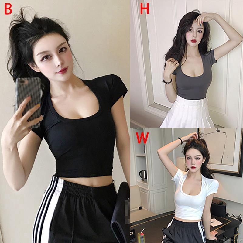 Áo Thun Cổ Tròn Tay Ngắn Cho Nữ