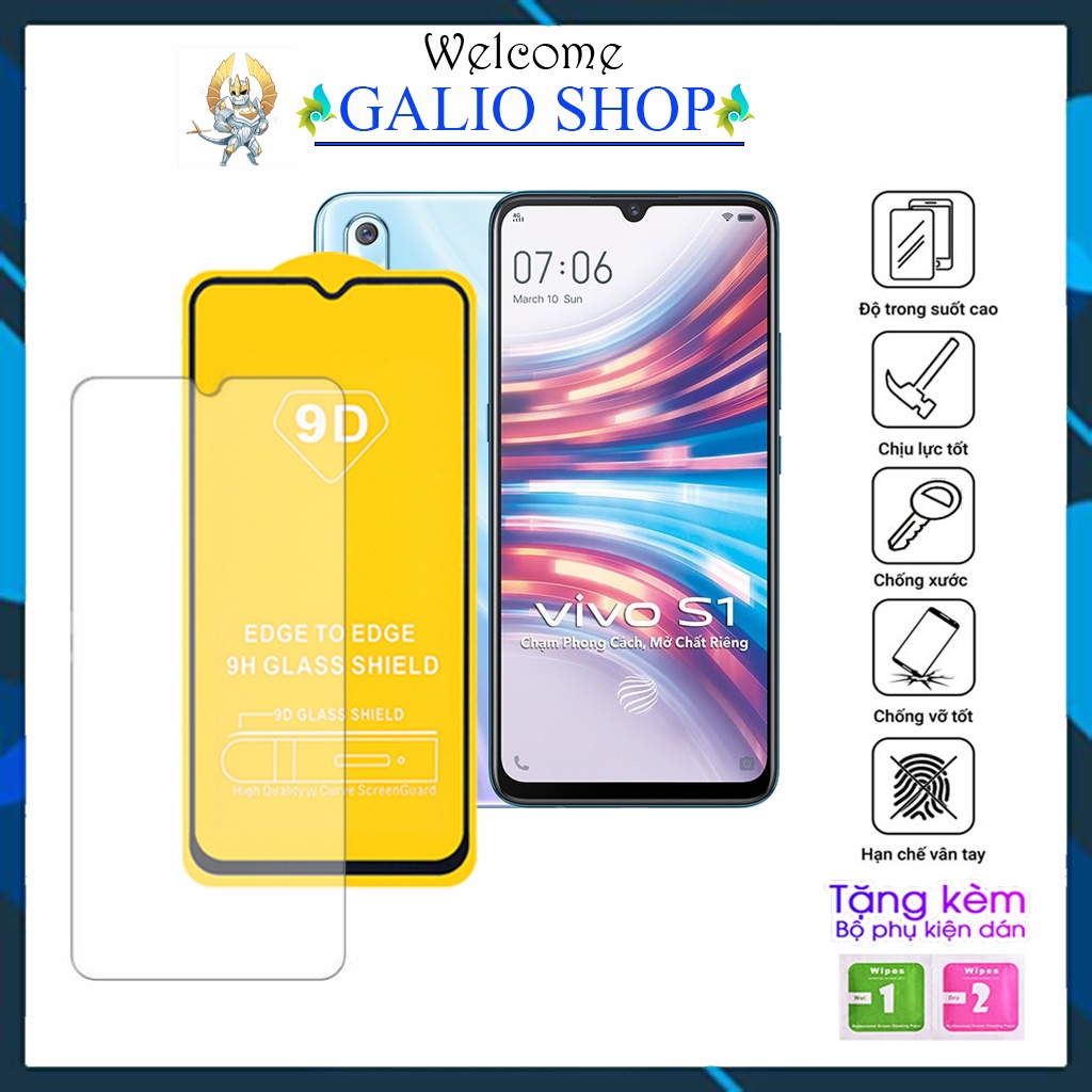 Kính cường lực Vivo S1 S1 Pro Full màn cao cấp độ cứng 21H siêu mượt chống bám vân tay [FM]