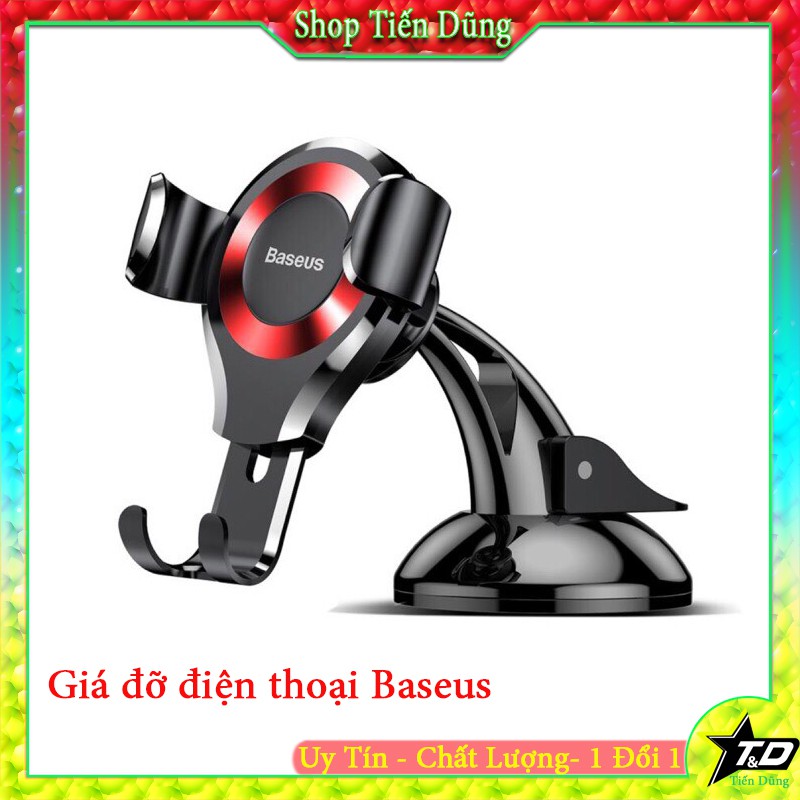 Bộ đế giữ điện thoại cho xe hơi baseus chính hãng - giá đỡ baseus có thể xoay 360 độ phù hợp cho các dòng điện thoại