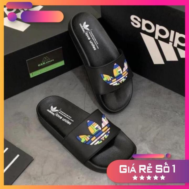 DÉP ADIDAS ADILETTE BÁNH MÌ ĐEN - Full box xịn xò Sale 11 -op1 ' :