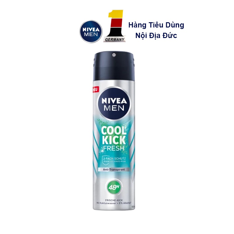 Xịt Khử Mùi Dành Cho Nam Nivea Cool Kick Fresh 48h - Hàng Nội Địa Đức