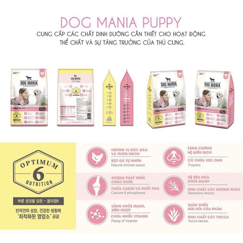 400gr Dog mania Puppy dành cho chó nhỏ duoi 6 tháng tuổi