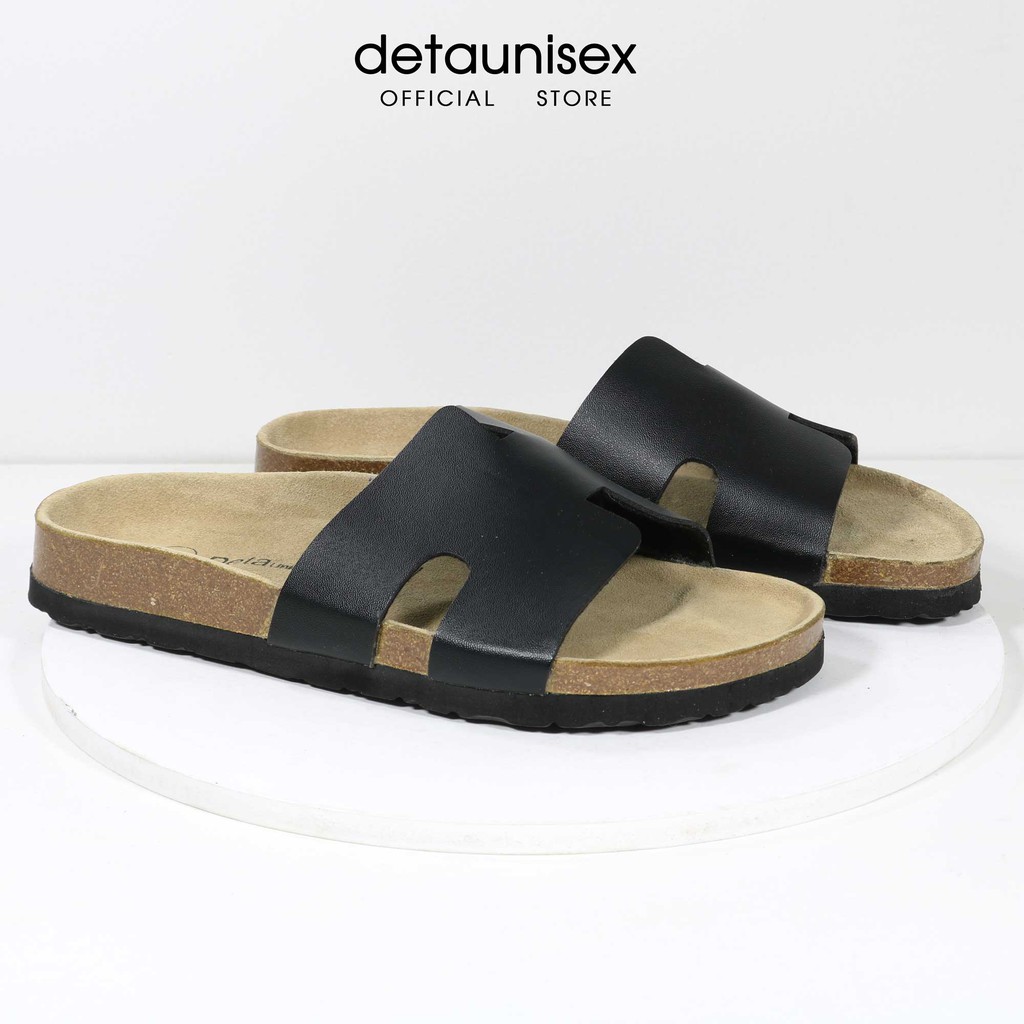 Dép Birken đế trấu chữ H nam nữ thời trang DETAUNISEX - DETA14