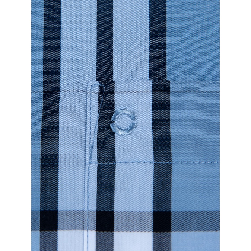 Áo Sơ Mi Nam Dài Tay OWEN AR220053DT Somi Công Sở Vải Sợi Tre Cao Cấp Màu Xanh Caro Đen Trắng Dáng Suông Tà Lượn Có Túi