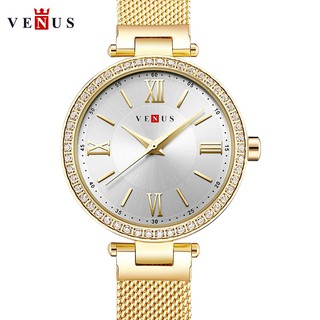 ĐỒNG HỒ NỮ VENUS KOREA Viền Đá Sang Trọng + TẶNG HỘP & PIN