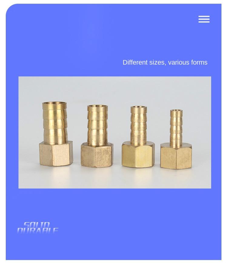 Đầu Nối Ống Nước Bằng Đồng Thau 4 6 8 10 16 Barb 1 / 8 1 / 4 1 / 2 3 / 8