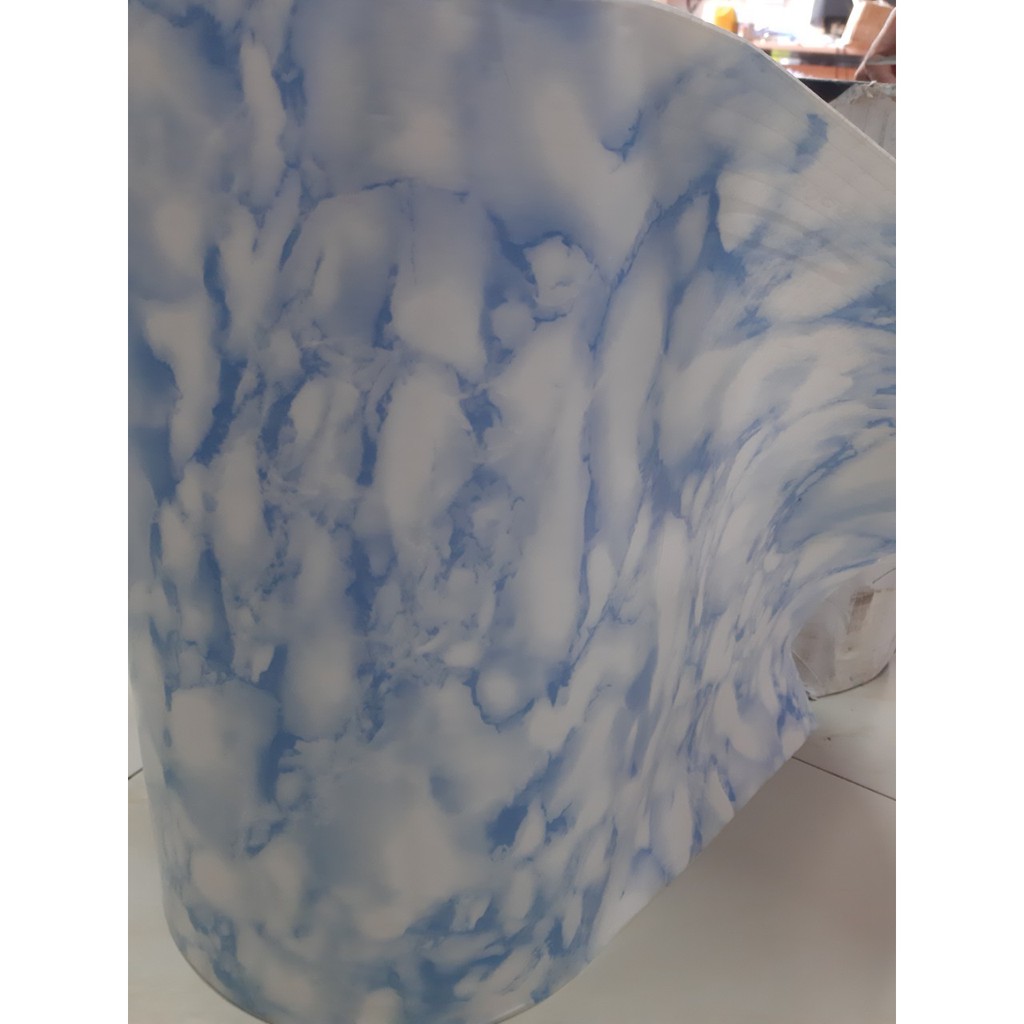 Decal giấy dán tường đá hoa cương xanh khổ 45cm keo sẵn bóc dán | BigBuy360 - bigbuy360.vn