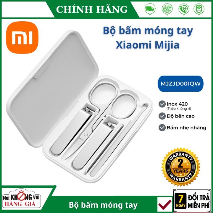 Kìm bấm móng Xiaomi - Bộ bấm móng tay Xiaomi Mijia 2020 MJZJD002QW 5 Món - Inox siêu sắc siêu bền - Bảo hành 2 năm