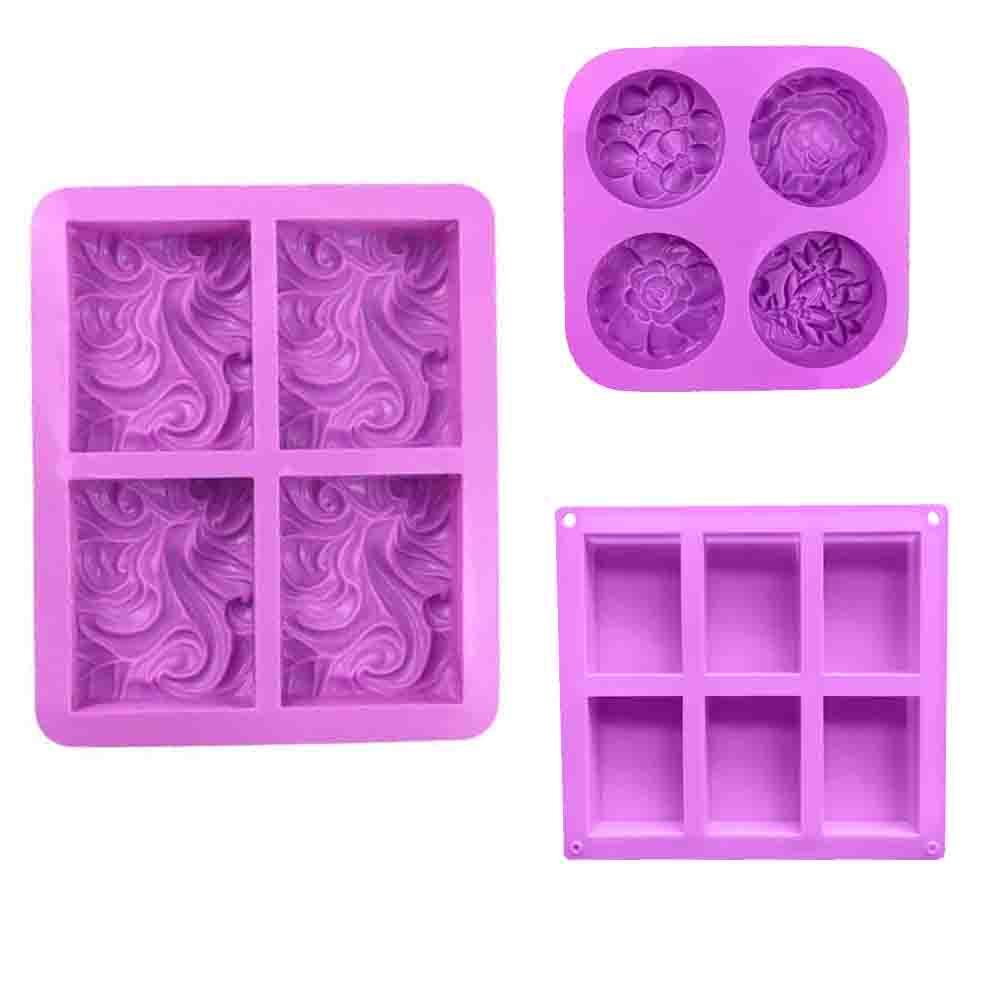 BEAUTY Khuôn Làm Xà Phòng Handmade Silicone 4 / 6 Ô