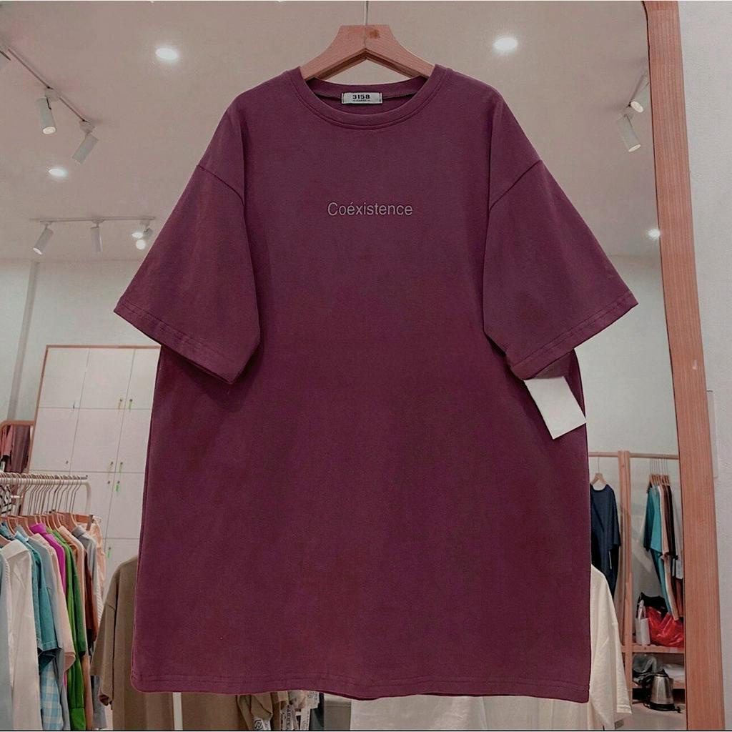 Áo Phông form rộng Áo Thun Tay Lỡ Nam Nữ Form Rộng Unisex chất Cotton in chữ Coéxistence Phông Trơn Oversize