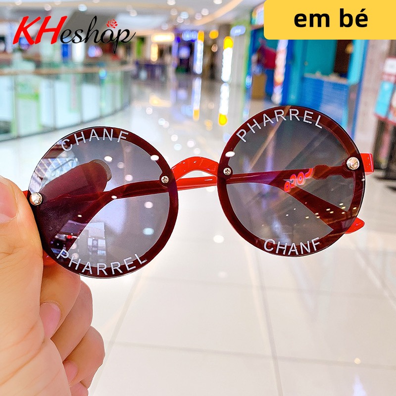 [Giá Siêu Hời] Kính Thời Trang gọng tròn in chữ cho BÉ TRAI BÉ GÁI, Retro dễ thương bảo vệ mắt mã Y7701