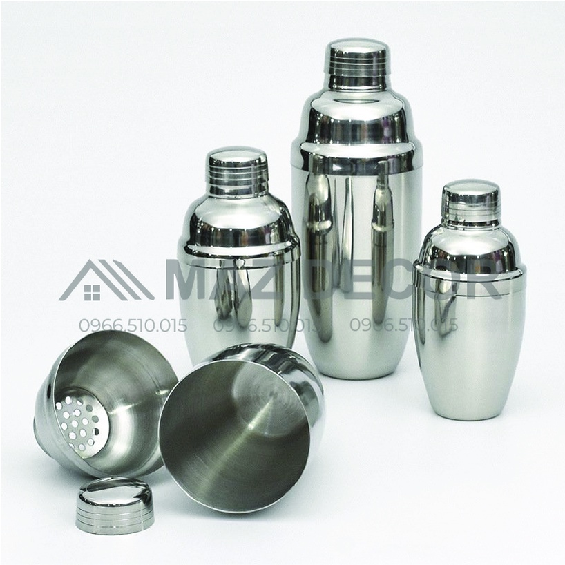 Bình shaker inox - bình lắc inox - bình shake inox pha chế cocktail trà sữa đủ các cỡ 350ml-550ml-750ml đẹp