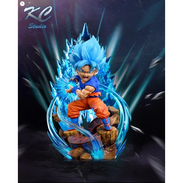 Mô hình Resin Dragon Ball chính hãng - Goku Blue KC Studio