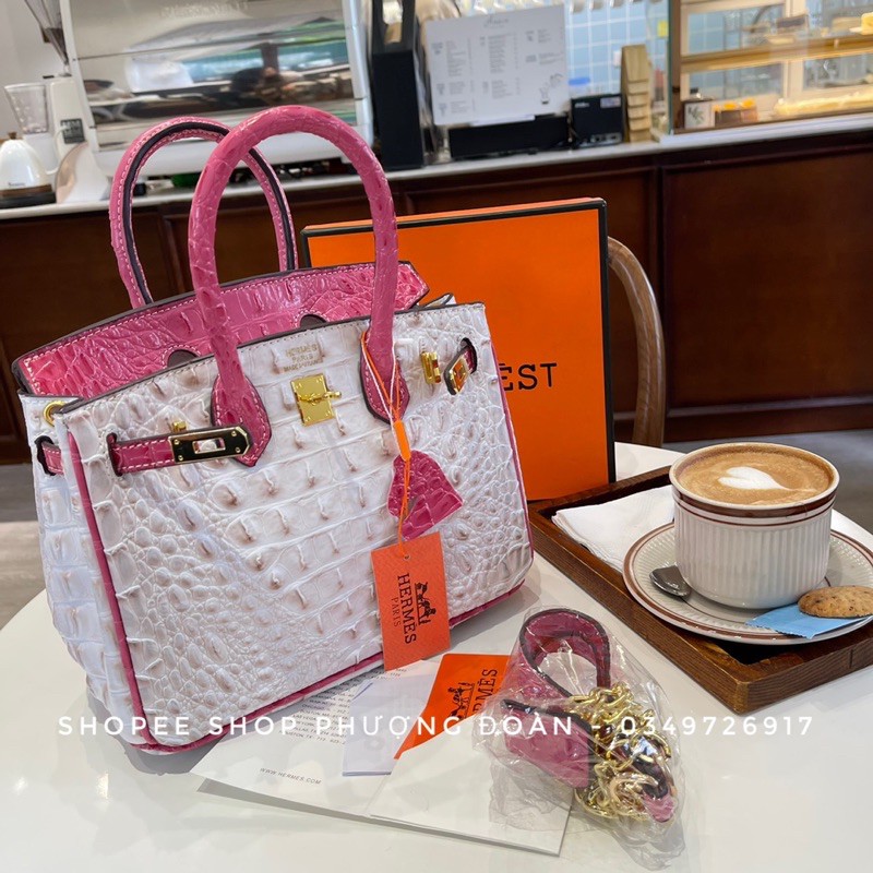 [FULL BOX]Túi Bikin size 25-30cm Vân Da cá sấu hàng đẹp
