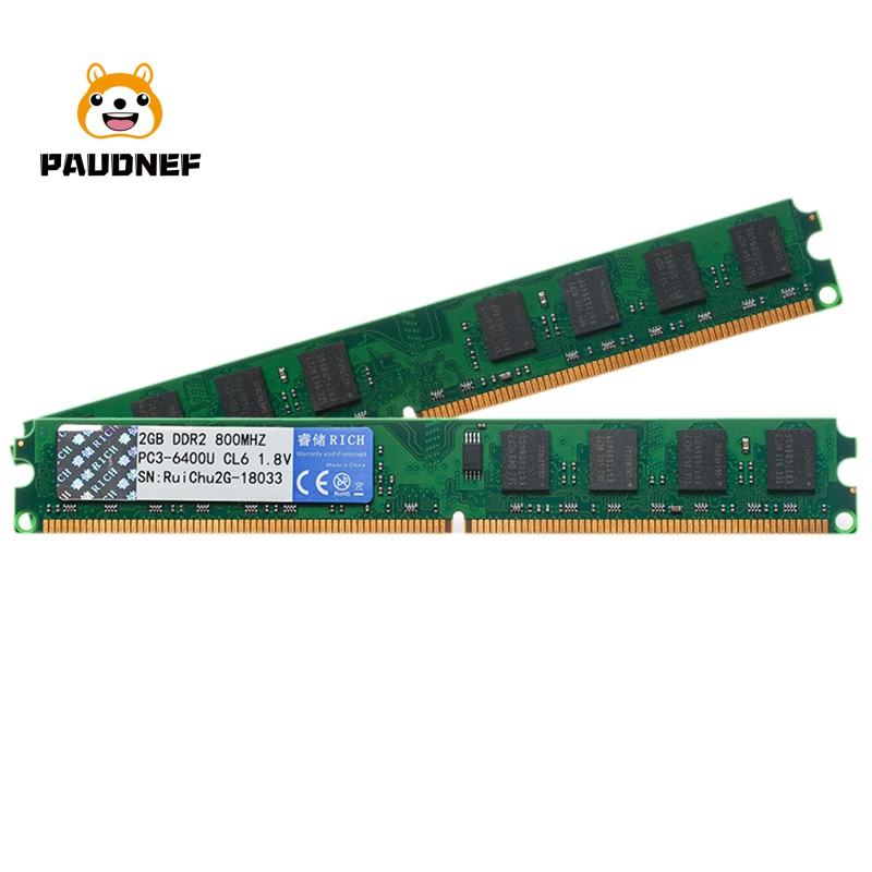 Bộ Nhớ Ram Ruichu Ddr2 2g 800mhz 1.8v 240pin Cho Máy Tính
