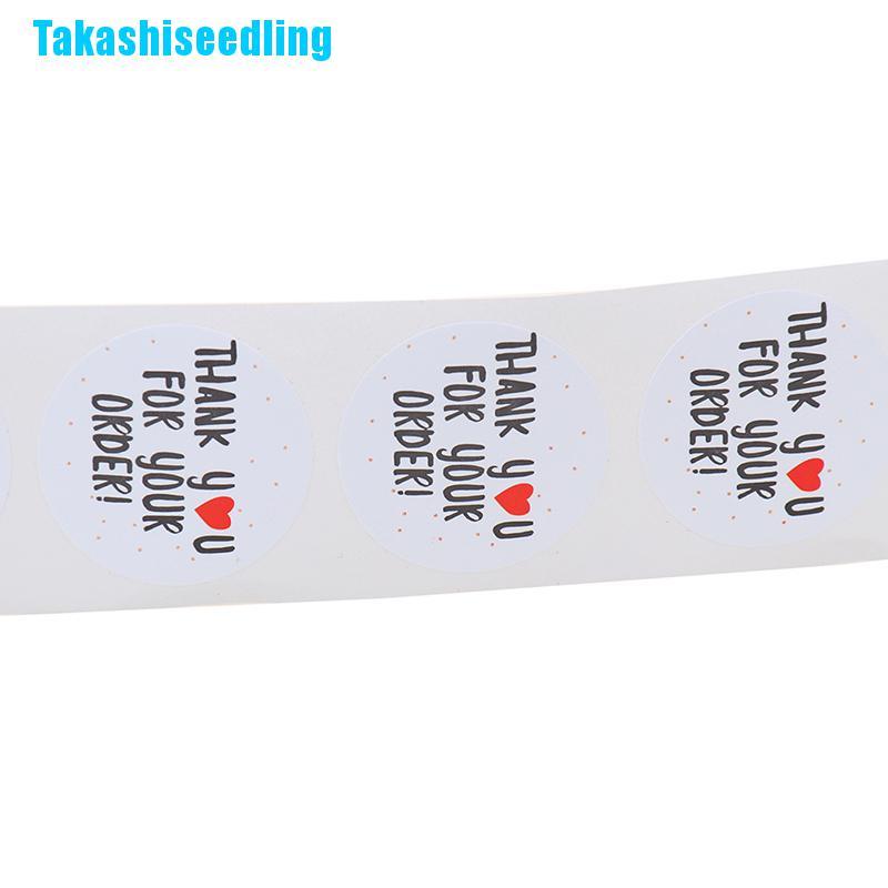 Cuộn 500 miếng dán trang trí in chữ Thank You For Your Order