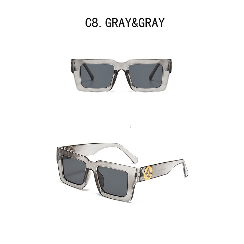 Kính Mát Gọng Vuông Chống Tia UV400 Thiết Kế Mới Thời Trang Cho Cả Nam Và Nữ