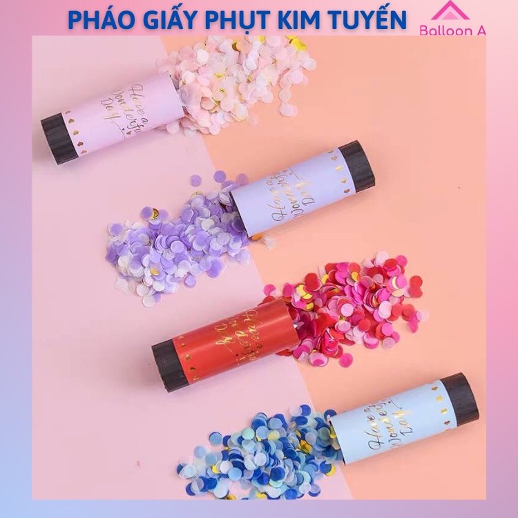 Phụt giấy Kim Tuyến Mini Trang Trí Tiệc Sinh Nhật Đám Cưới Party