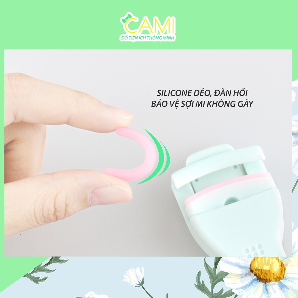 Kẹp bấm mi cong tự nhiên - Bộ 2 cái bằng nhựa có thanh silicon - Cami - CMPK169
