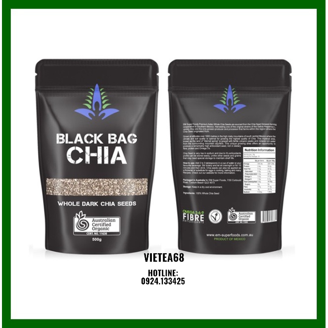 Hạt chia Úc 500gr ứng dụng trong pha chế đồ uống
