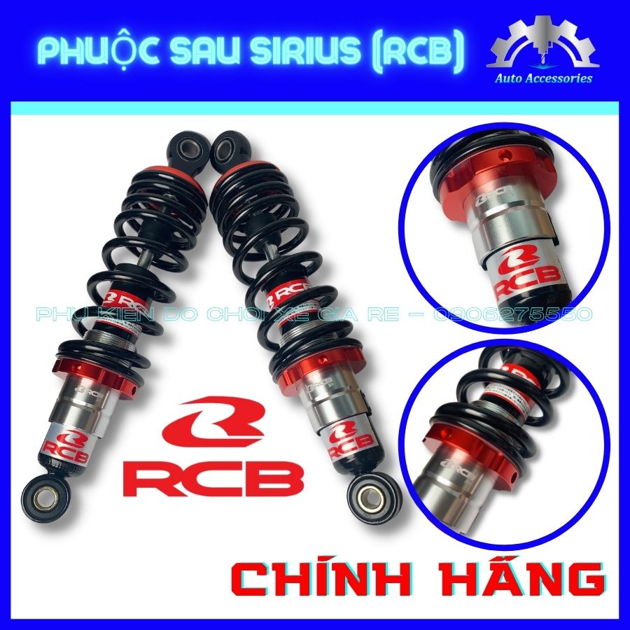 CHÍNH HÃNG RCB 100% - Phuộc Sau RCB - Phuộc Sau XE SIRIUS, Có Tăng Chỉnh, gắn như ZIN, độ nhúng êm ái, giảm sóc tốt