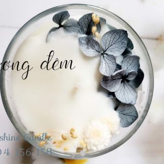 Nến thơm hoa khô thiên nhiên ❤️ Hương hoa đêm mùa hè