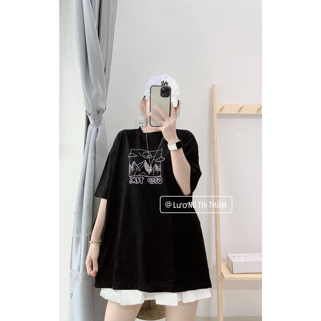 áo thun nữ áo phông nam nữ unisex form rộng tay ngắn in hình cổ tròn AT254