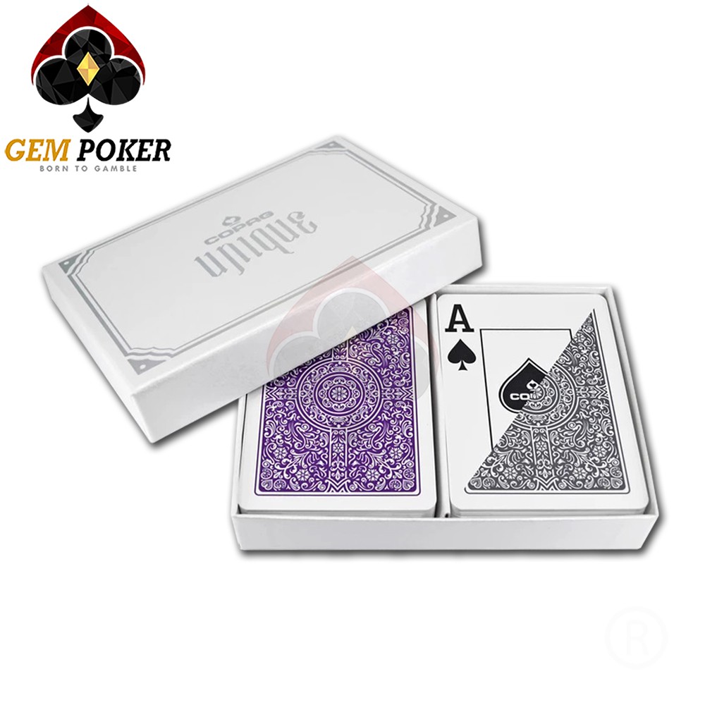 ⚜️ BÀI POKER COPAG® "UNIQUE" PURPLE/GRAY 100% PLASTIC CAO CẤP ⚜️