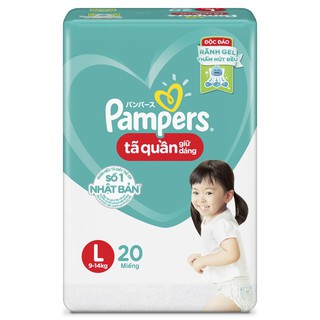 TÃ QUẦN PAMPERS L20 (9-14KG)
