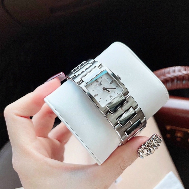 TISSOT31623 CHÍNH HÃNG -  BẠC MẶT TRẮNG VIỀN BẠC – ĐỒNG HỒ NỮ – QUARTZ  – DÂY KIM LOẠI