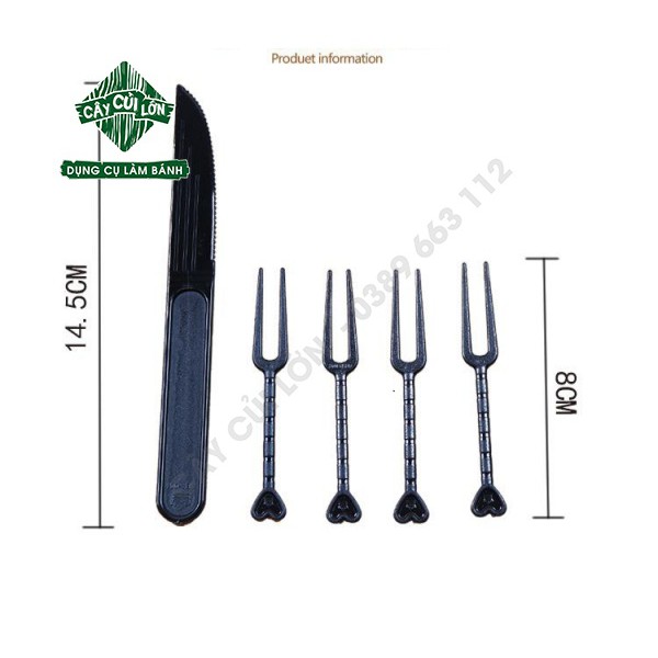 SET 10 BỘ DAO + NĨA NHỰA GOOD LUCK