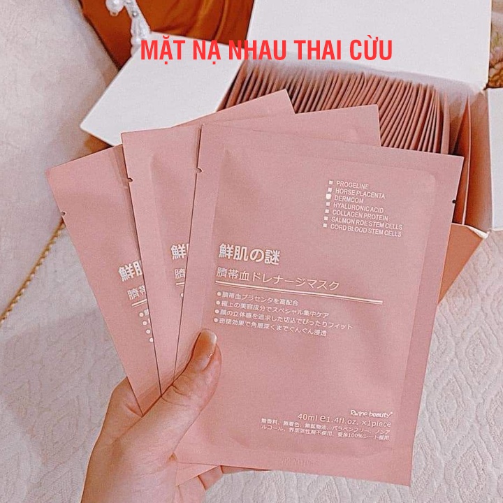 [Hàng Auth 100%] Mặt Nạ Nhau Thai Cừu Rwine – Giúp Giảm Thâm &amp; Ngăn Ngừa Lão Hóa Da Cực Hiệu Quả. Chính Hãng Nhật Bản!