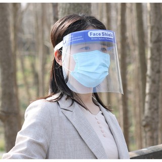 Kính Face Shield Xanh Dương Bảo Hộ, Che Kín Mặt, Chống Giọt Bắn An Toàn