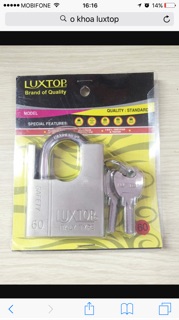 Ổ khoá LUXTOP 60mm chống cắt