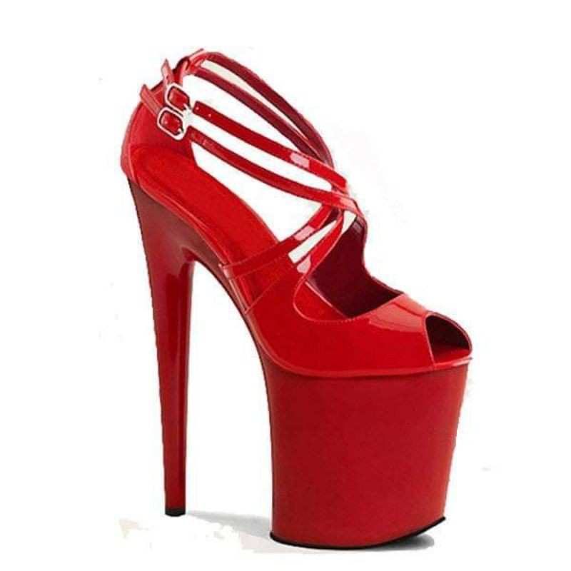 (20cm)Siê Phẩm Giày Cao Gót Nữ,Giày Catwalk,Sự Kiện Màu Đỏ
