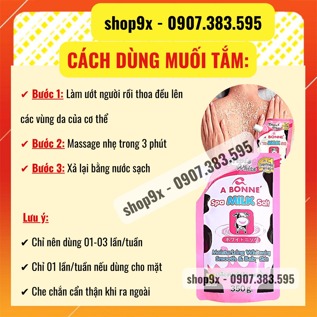 Muối Tắm Sữa Bò Tẩy Tế Bào Chết A Bonne Spa Milk Salt Thái Lan 350gr