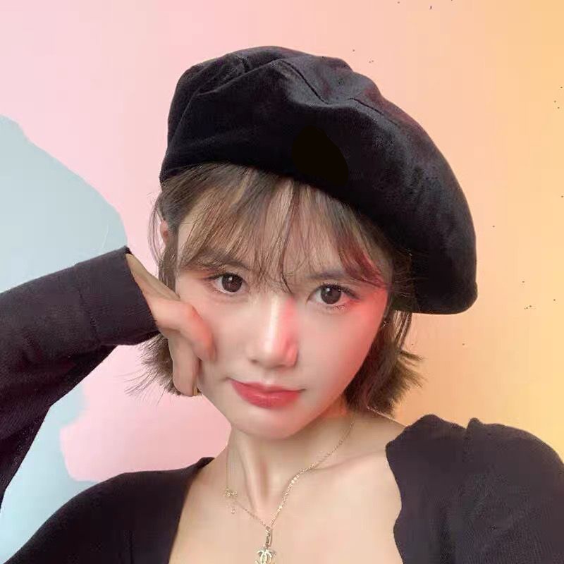 Mũ nồi vải nhung phong cách Hàn Quốc thời trang dành cho nữ