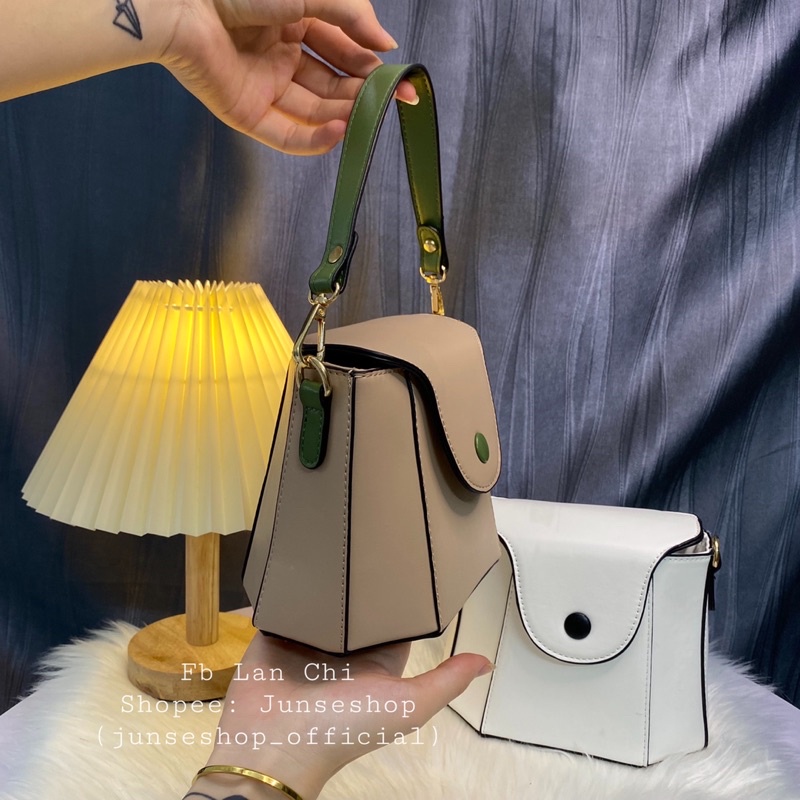 Túi cốp cầm tay có dây đeo chéo xinh xắn Hàng Q/Châu