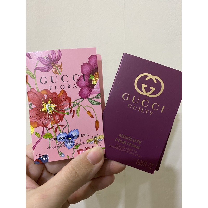mẫu thử nước hoa Gucci Flora và Gucci Guity Absolute cho nữ