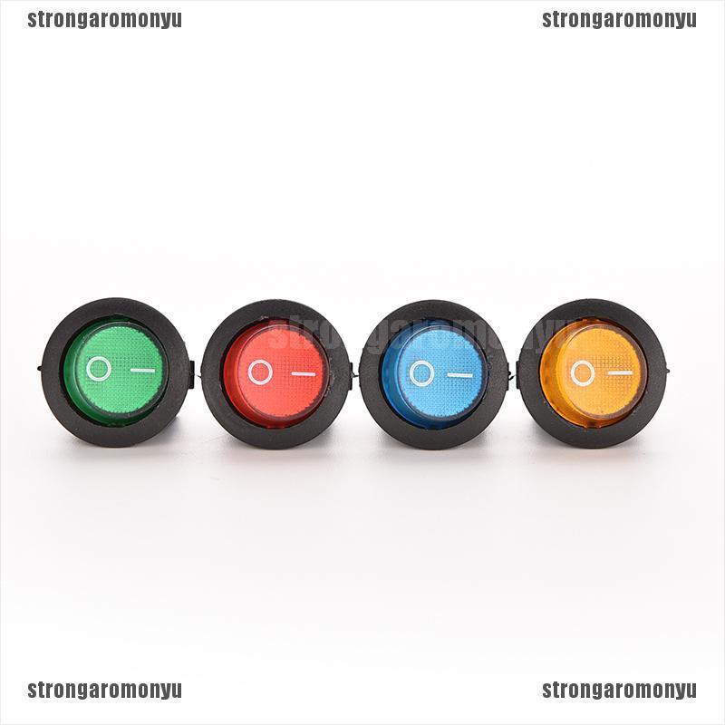 Set 4 Công Tắc Tròn Cho Xe Ô Tô 12V 16A