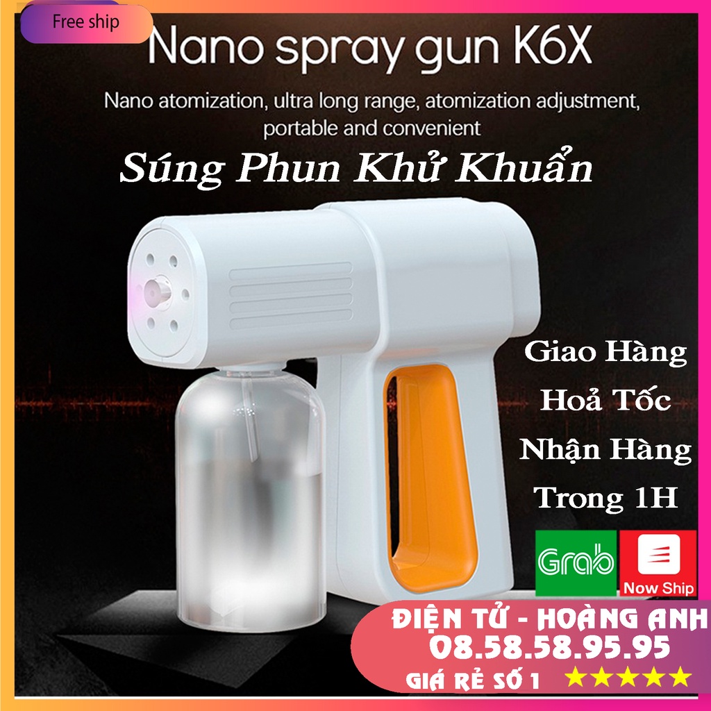 Súng phun  khử khuẩn K6 công nghệ Nano,tia cực tím,khử khuẩn,khử trùng,cầm Tay gọn nhẹ (K5) Atomizer - 500ml