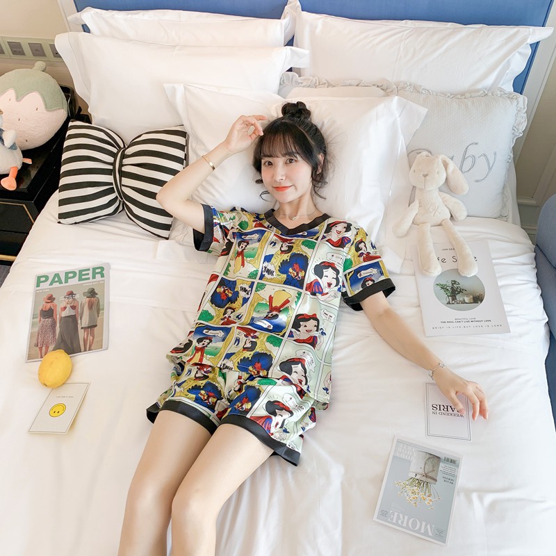 Lụa băng Ngắn tay Đồ mặc nhà Đồ ngủ yy001 | BigBuy360 - bigbuy360.vn