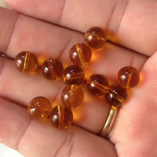 Đá thủy tinh 8mm : Hổ phách : 100g / 1 gói = 30k [ Đá 8mm ]